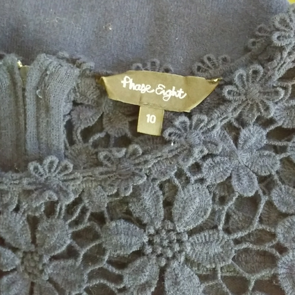 British brand knit dress with lace detail - Picture 6 of 7